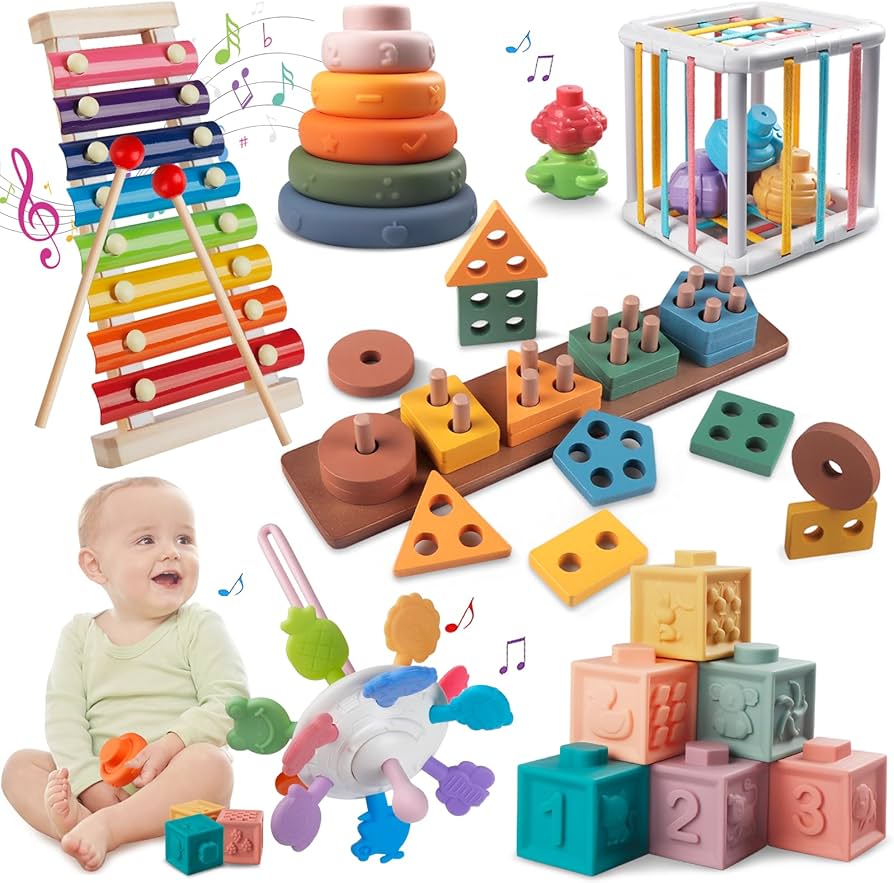 Wooden nesting toys for spatial awareness