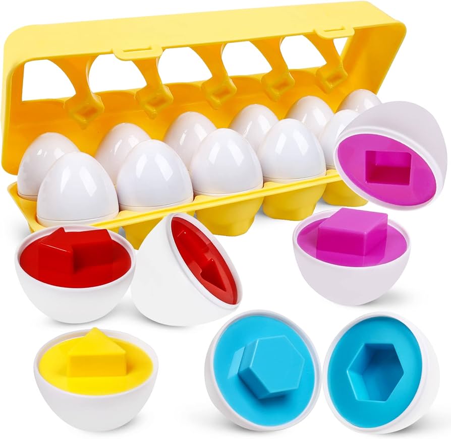 Montessori geometric eggs shape matching toy