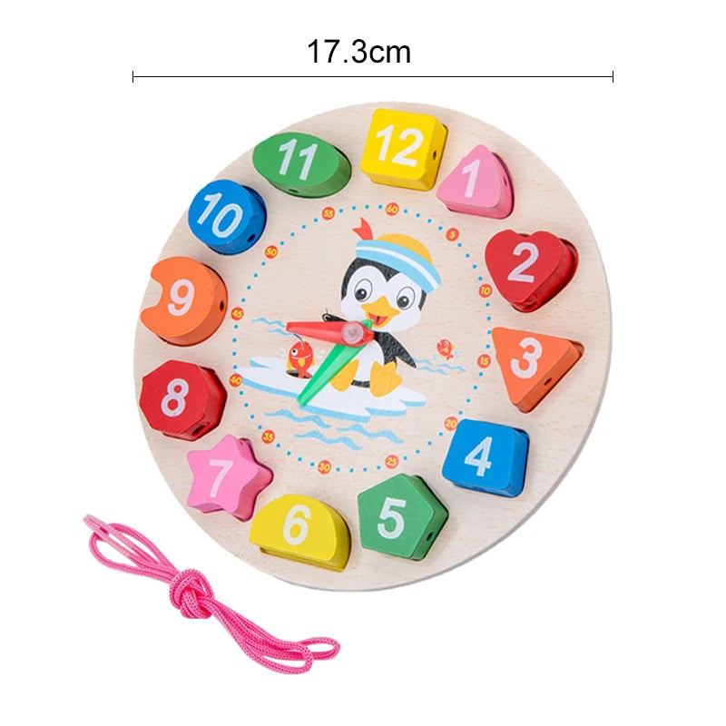Montessori Penguin's Clock shape sorting toy