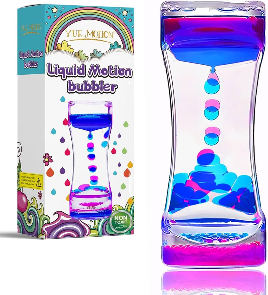 A mesmerizing blue and purple liquid motion timer with droplets falling