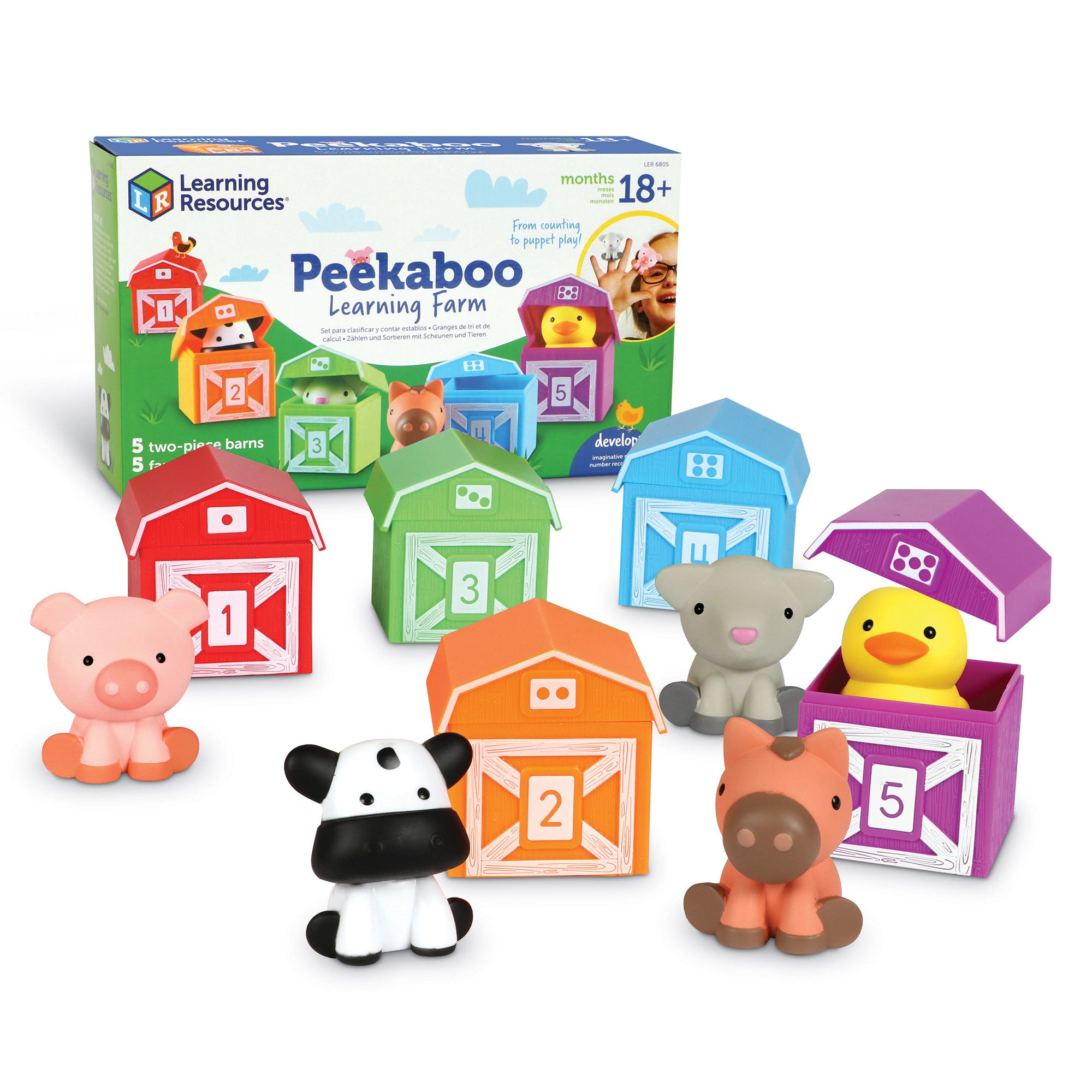 Peekaboo Learning Farm toy with animal figures