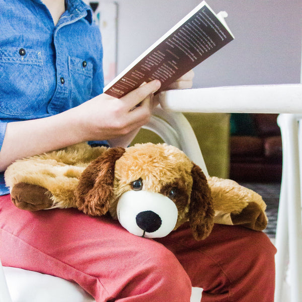 Soft weighted stuffed animal for deep pressure therapy