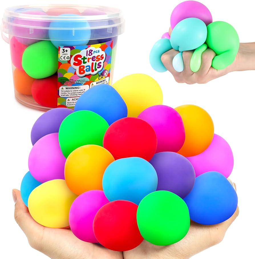 Assorted squishy and textured sensory balls