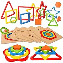 A child successfully completing a wooden shape sorting and puzzle game