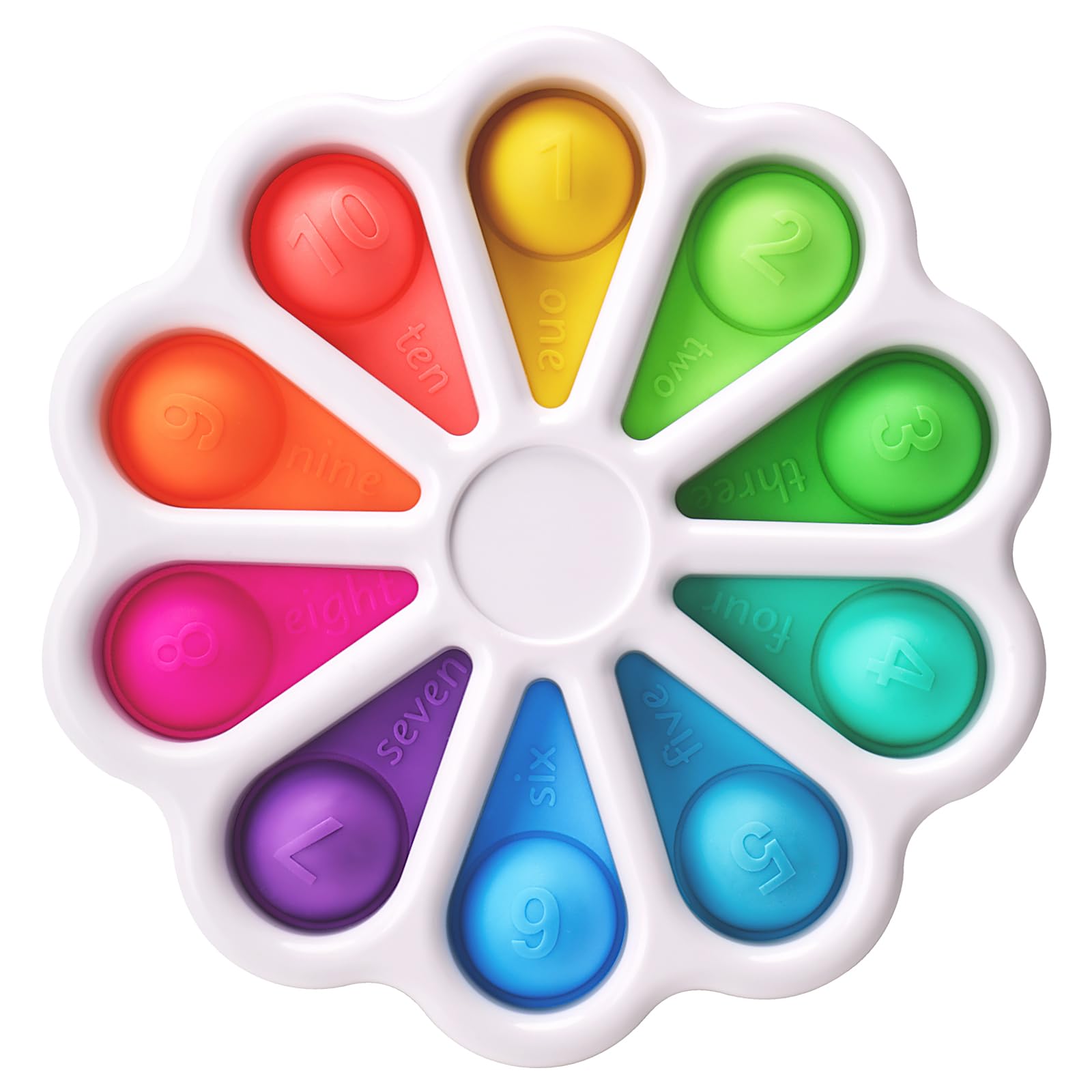 Colorful silicone dimpl pop-it fidget toy for toddlers