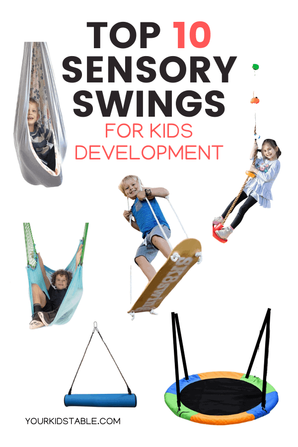 Child playing with indoor sensory swing
