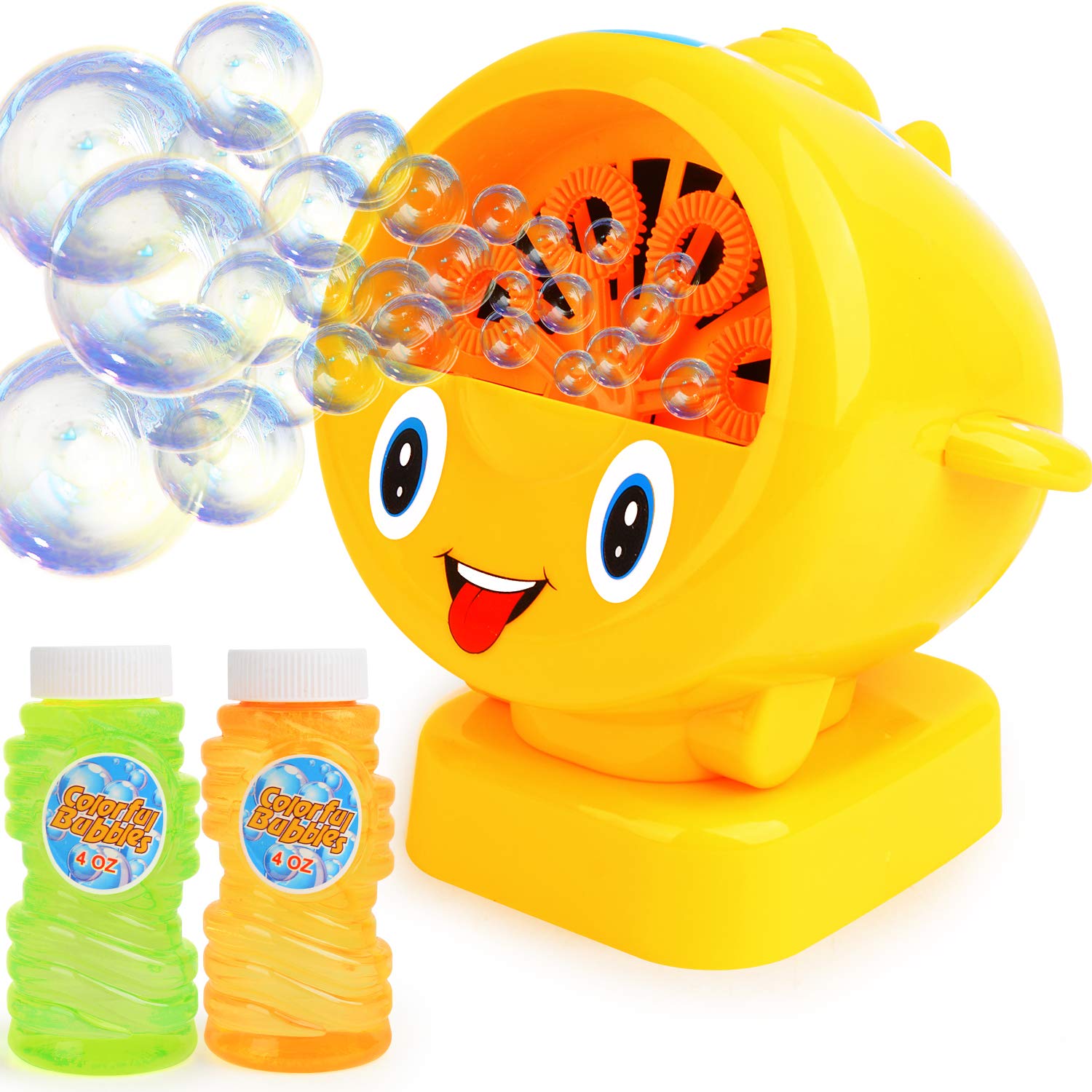 Automatic bubble machine producing hundreds of bubbles